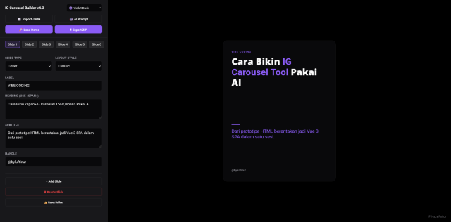 How I Built a Personal IG Carousel Tool with Claude in One Session